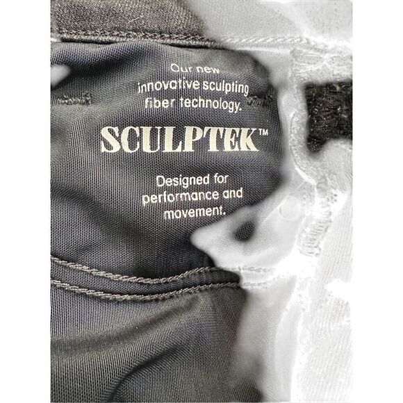 Athleta Scupltek women’s black jeans silver side stripes size 8. #31-1807 - Picture 5 of 8